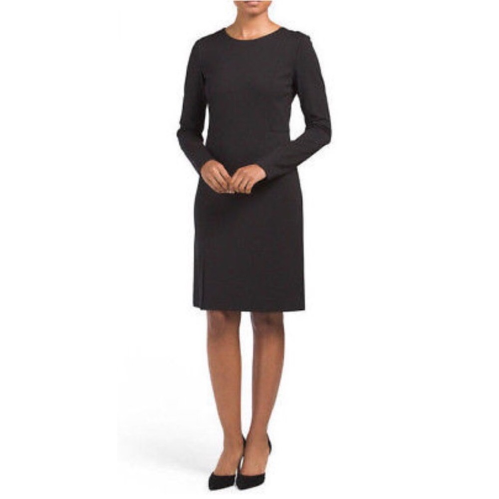 THEORY black crewneck long sleeve lined dress 2